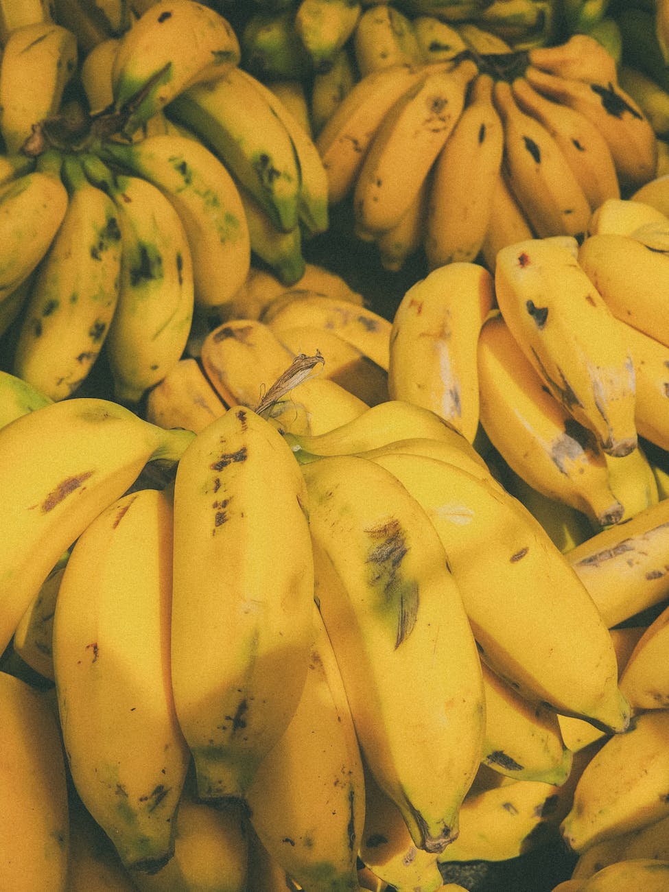 close up of bananas
