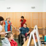 people in a room