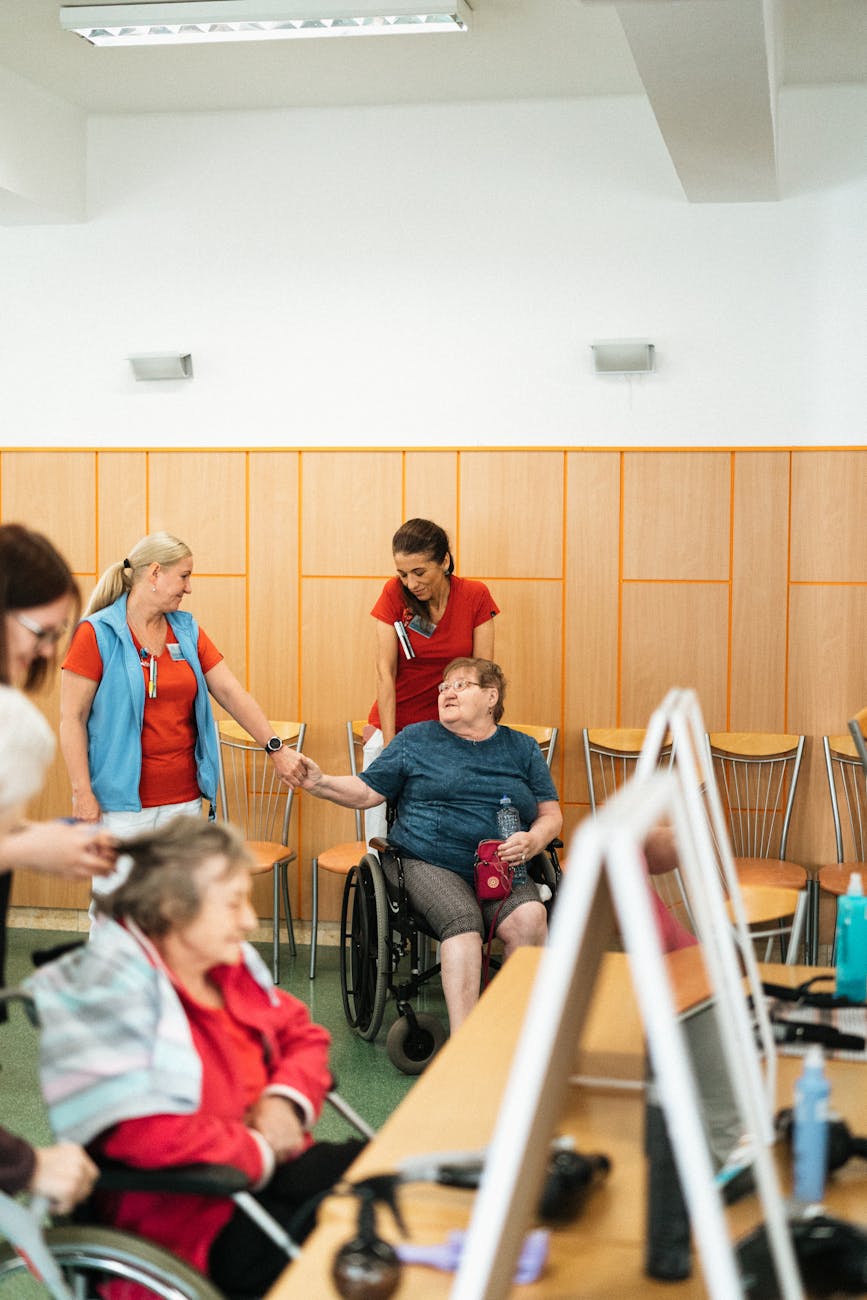 people in a room