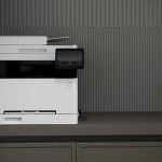 white and black photocopier machine