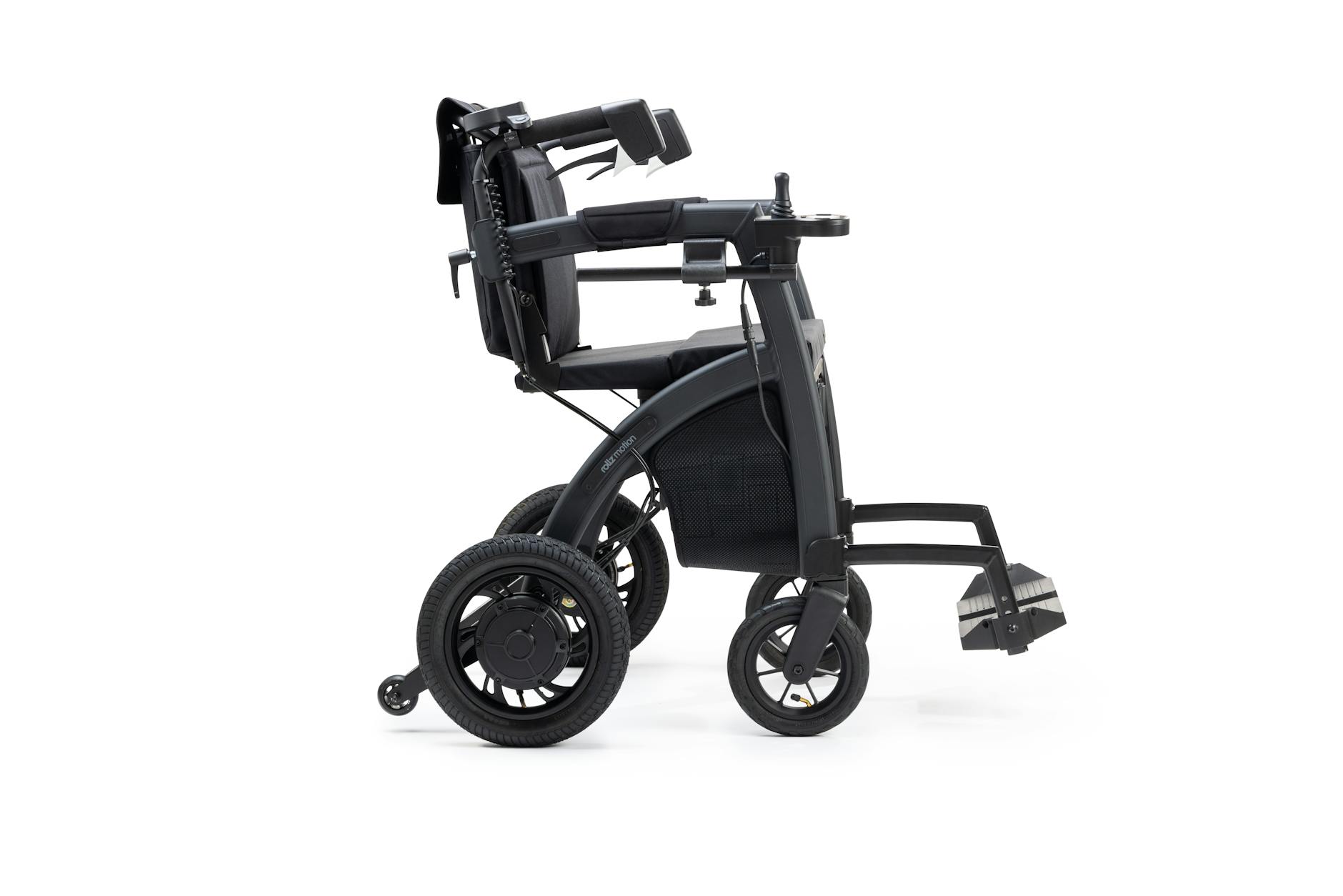 electric wheelchair in white background