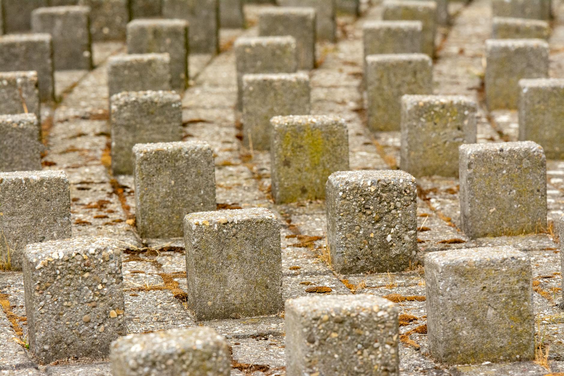 concrete blocks pattern in outdoor setting