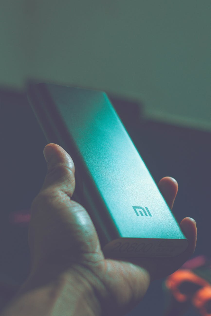 a person holding a power bank